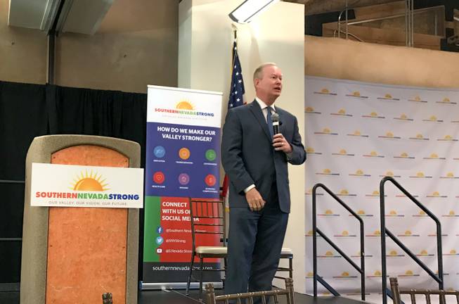 Oklahoma City Mayor Mick Cornett, in Las Vegas last week, reflecting on how his city recovered from the 1995 bombing of the Murrah Federal Building, said Las Vegas will have an easier time recovering from the Oct. 1, 2017, mass shooting.