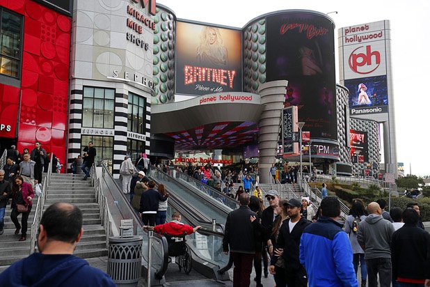 An exterior view of Planet Hollywood on the Las Vegas Strip Dec. 26, 2017.