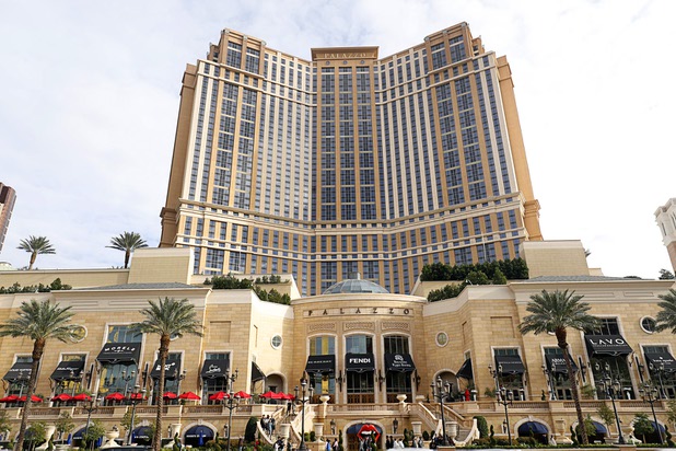 An exterior view of the Palazzo on the Las Vegas Strip Dec. 26, 2017.