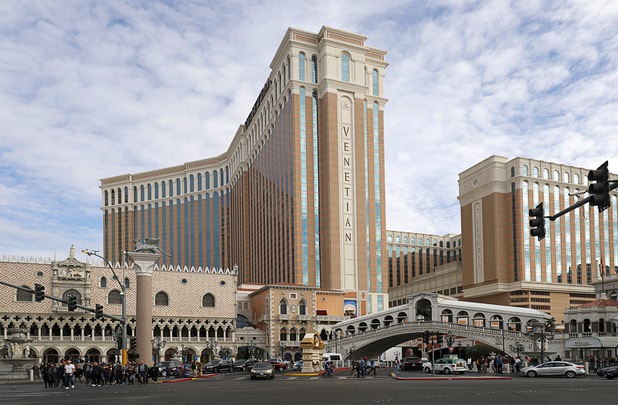 An exterior view of the Venetian on the Las Vegas Strip Dec. 26, 2017.