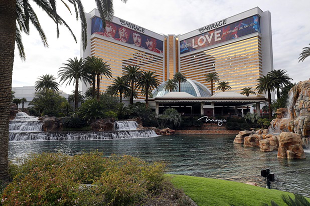 An exterior view of the Mirage on the Las Vegas Strip Dec. 26, 2017.