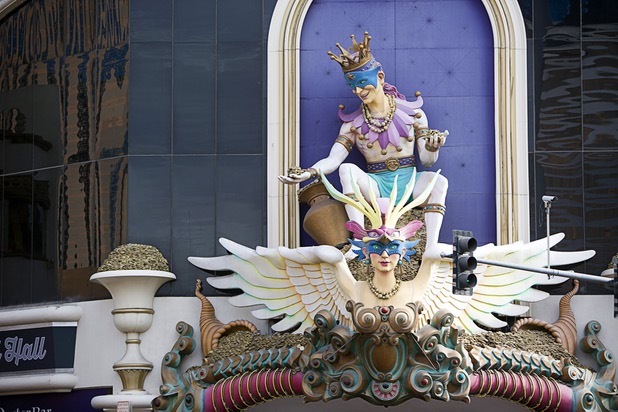 An exterior view of Harrah's on the Las Vegas Strip Dec. 26, 2017.