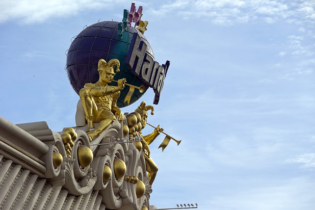 An exterior view of Harrah's on the Las Vegas Strip Dec. 26, 2017.