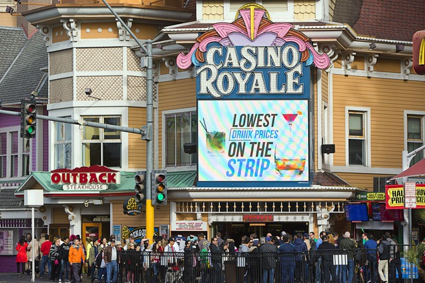 An exterior view of Casino Royale on the Las Vegas Strip Dec. 26, 2017.