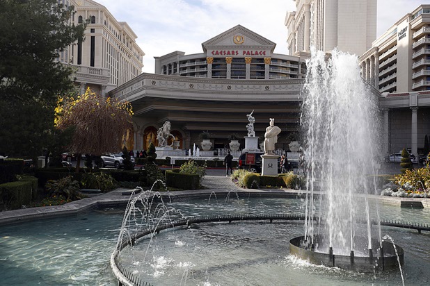 An exterior view of Caesars Palace on the Las Vegas Strip Dec. 26, 2017.