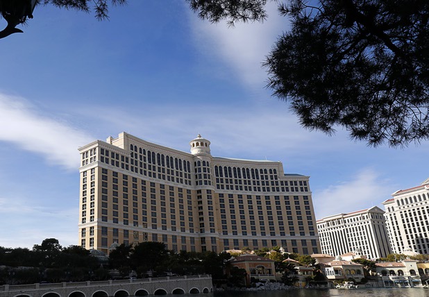 An exterior view of the Bellagio on the Las Vegas Strip Dec. 26, 2017.