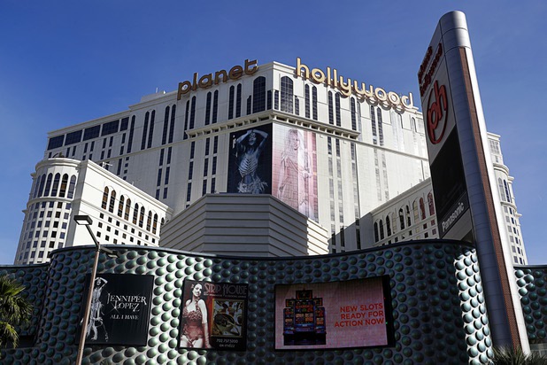 An exterior view of Planet Hollywood on the Las Vegas Strip Dec. 26, 2017.