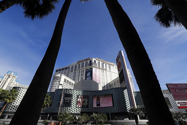 An exterior view of Planet Hollywood on the Las Vegas Strip Dec. 26, 2017.