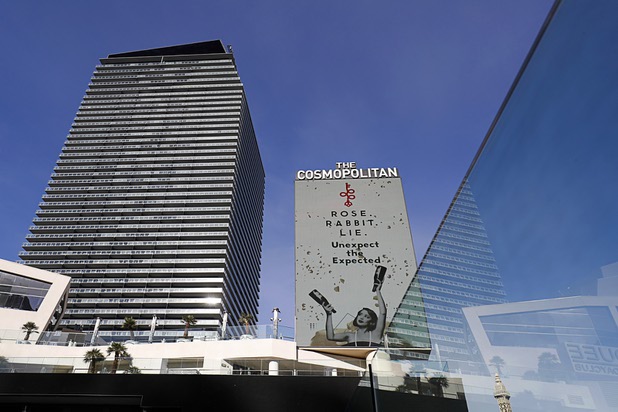 An exterior view of the Cosmopolitan on the Las Vegas Strip Dec. 26, 2017.