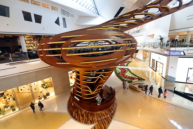 An interior view of the Crystals retail mall on the Las Vegas Strip Dec. 26, 2017.