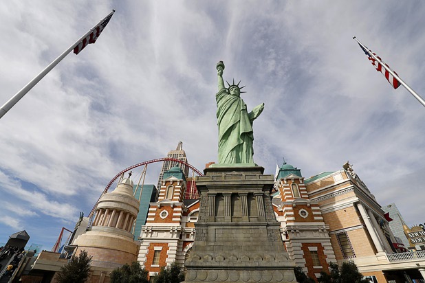 An exterior view of New York-New York on the Las Vegas Strip Dec. 26, 2017.
