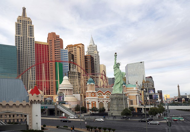 An exterior view of New York-New York on the Las Vegas Strip Dec. 26, 2017.