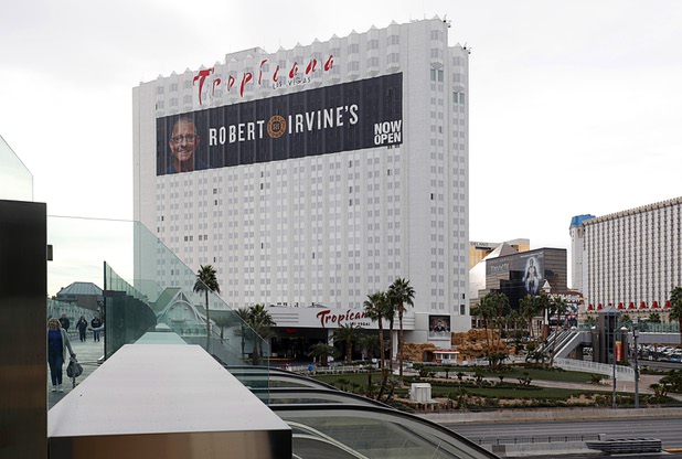 An exterior view of the Tropicana on the Las Vegas Strip Dec. 26, 2017.