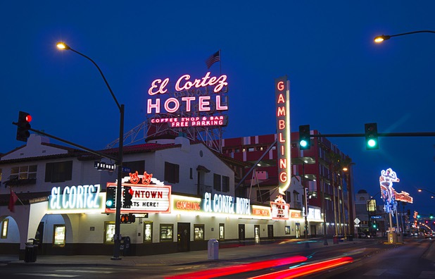 A view of the El Cortez in downtown Las Vegas Thursday, Aug. 20, 2015.