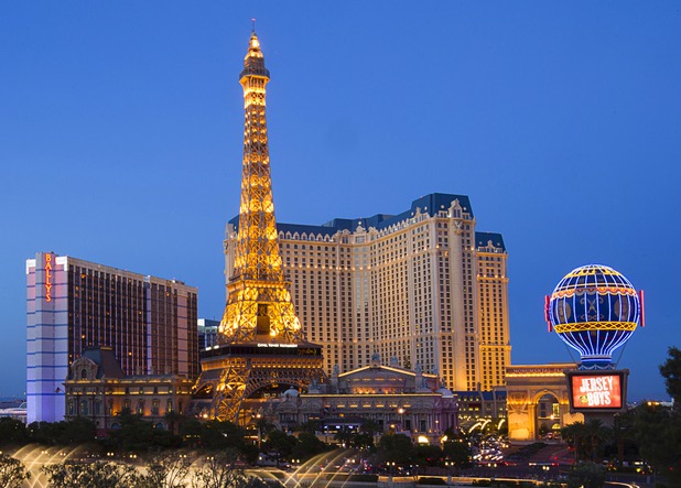 An exterior view of the Paris Las Vegas Friday, June 19, 2015.