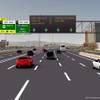 An artist's rendering of northbound Interstate 15 approaching the Spaghetti Bowl after the completion of the Project Neon freeway project.