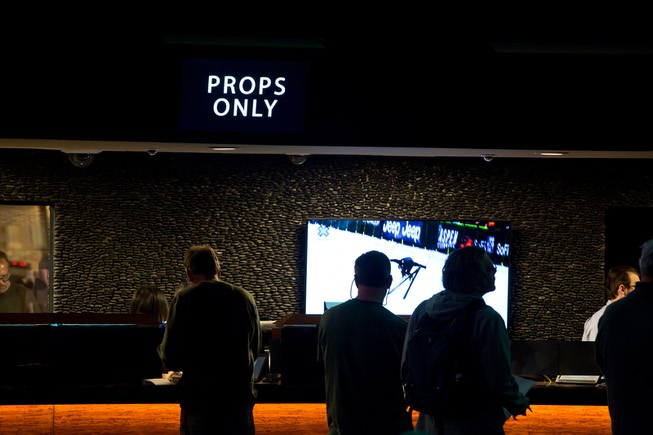 Super Bowl prop bets are posted at the Westgate Superbook, ...
