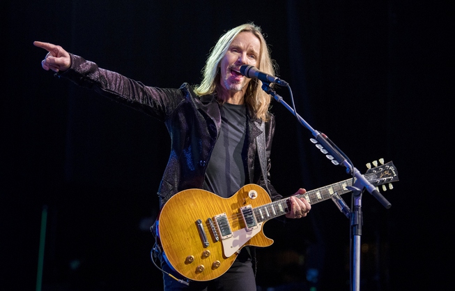Tommy Shaw of Styx performs as Styx and Don Felder ...