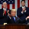 Photo: President Donald Trump gestures as delivers his fi