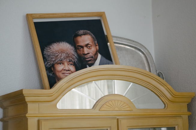 An early portrait of Norma McDuffie and Frank McDuffie sits ...