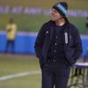 Las Vegas Lights head coach Jose Luis Sanchez Sola, also known as Chelis, paces the sidelines during the Lights first exhibition game against the Montreal Impact Saturday, February 10, 2018, at Cashman Field.