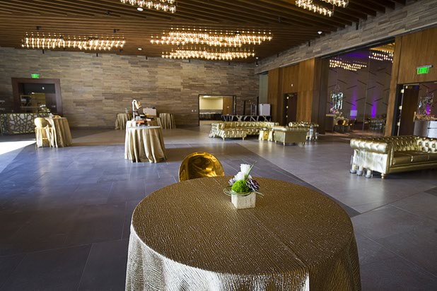 The South Primrose Veranda  is set up for an event in the new Aria East Convention Center Thursday, Feb. 15, 2018. The new $170 million addition adds 200,000 sq. ft. of convention space.