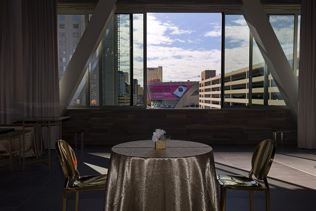 A view of T-Mobile Arena from the South Primrose Veranda during a tour of the new Aria East Convention Center Thursday, Feb. 15, 2018. The new $170 million addition adds 200,000 sq. ft. of convention space.