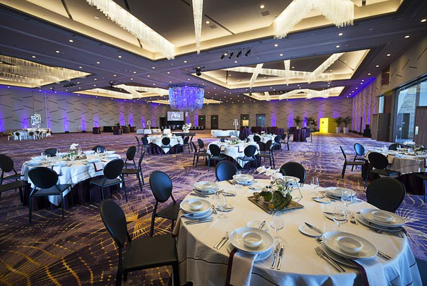 The Primrose Ballroom is set up of an event in the new Aria East Convention Center Thursday, Feb. 15, 2018. The new $170 million addition adds 200,000 sq. ft. of convention space.