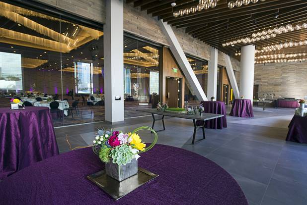 The East Primrose Veranda is set up for an event in the new Aria East Convention Center Thursday, Feb. 15, 2018. The new $170 million addition adds 200,000 sq. ft. of convention space.