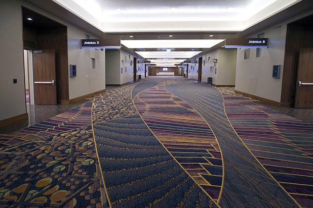 A hallway is shown during a tour of the new Aria East Convention Center Thursday, Feb. 15, 2018. The new $170 million addition adds 200,000 sq. ft. of convention space.