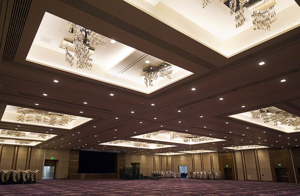 A view of the Arvada Ballroom on the Plaza Level of the new Aria East Convention Center Thursday, Feb. 15, 2018. The new $170 million addition adds 200,000 sq. ft. of convention space.