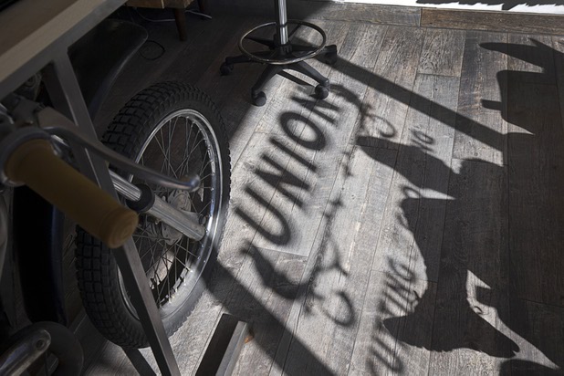 Sunlight shines in the front window of Makeshift Union, a cutting and grooming salon at 1130 S. Casino Center Blvd., Friday, Feb. 16, 2018.