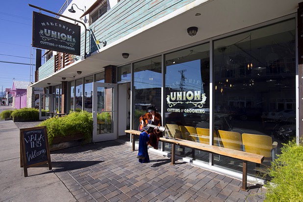 An exterior view of Makeshift Union, a cutting and grooming salon at 1130 S. Casino Center Blvd., Friday, Feb. 16, 2018.