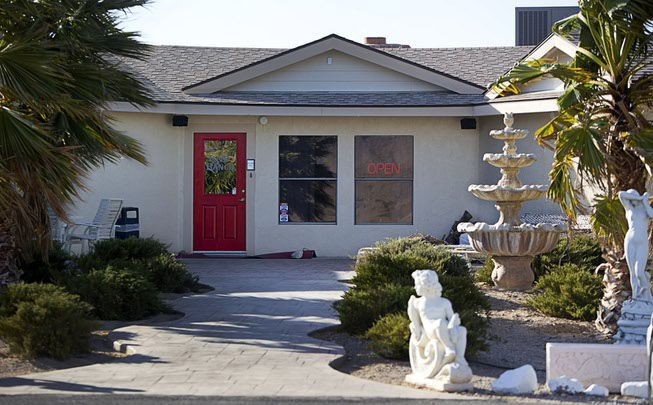 An exterior view of the Dennis Hof's Love Ranch brothel ...