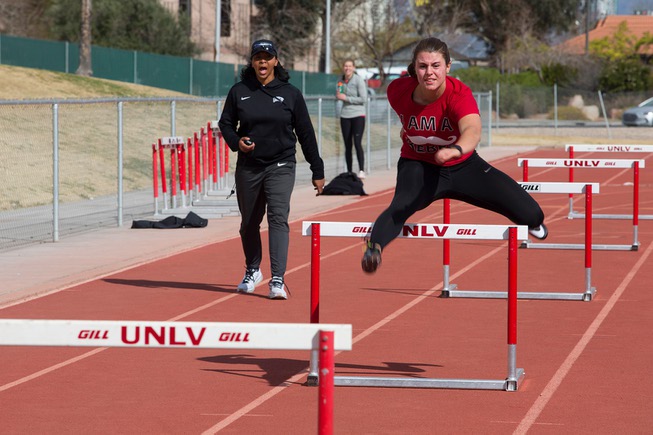UNLV Women's Track & Field athlete Zoe Gilbertson trains on ...