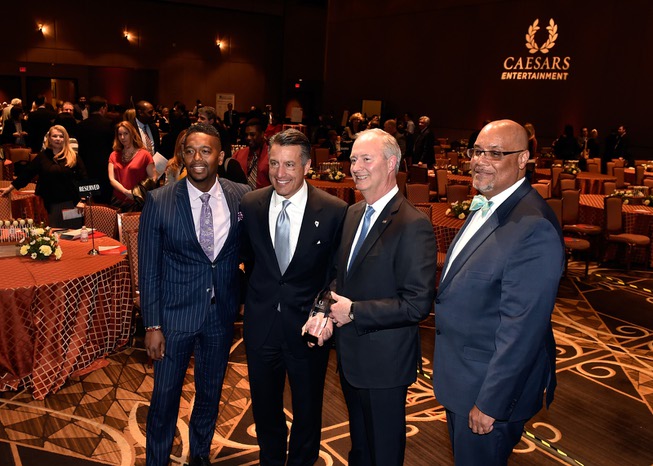 From left, Nathan Armogan, general manager of Planet Hollywood Resort ...