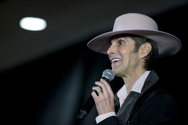 Lollapalooza founder Perry Farrell speaks during a news conference for ...