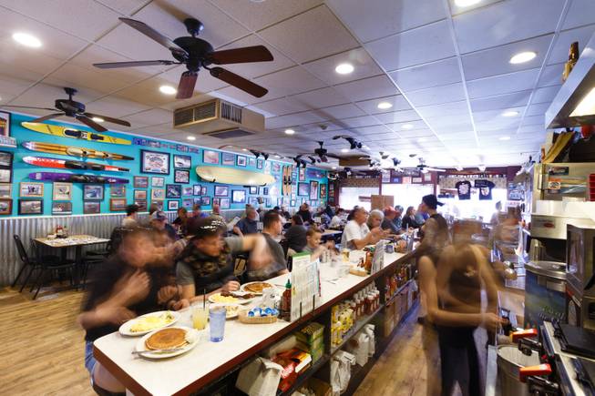 Customers dine at the Coffee Cup Cafe in Boulder City, Friday, Mar. 9, 2018.