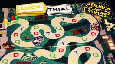 A portion of the Don’t Get Drunk game board is shown in this screen capture from video.