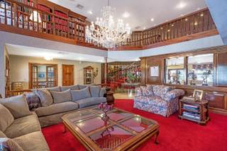 A look at the living room of Jerry Lewis' home located in the Scotch 80s neighborhood, which was listed this week for $1.4 million. Lewis, who died in August 2017, lived at the property for 30 years, according to the listing.