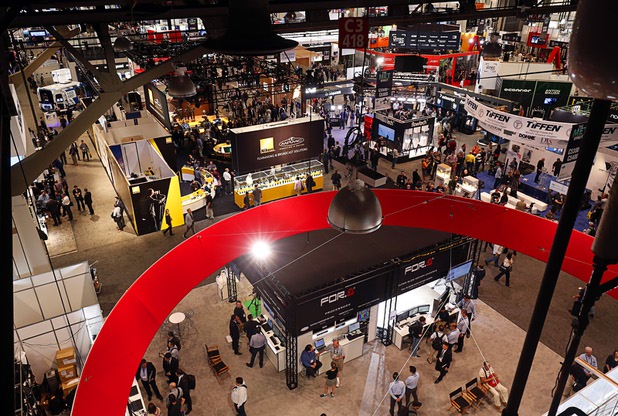 A view of the trade show floor during the National Association of Broadcasters (NAB) show at the Las Vegas Convention Center Tuesday, April 10, 2018. The convention runs through April 12 and is expected to draw more than 100,000 attendees from 160 countries.