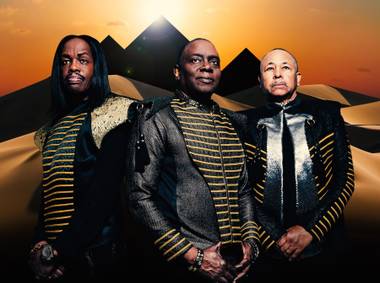 From left, Verdine White, Philip Bailey and Ralph Johnson lead Earth, Wind & Fire to the Venetian this week.