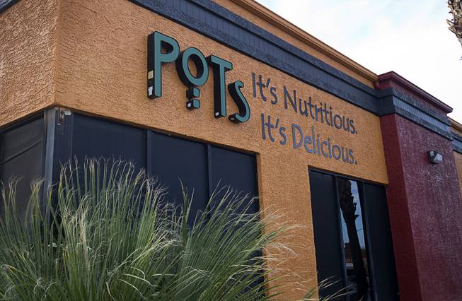 An exterior view of Pots, an Egyptian vegetarian restaurant at 1745 S. Rainbow Blvd., Tuesday, May 8, 2018.