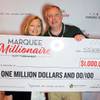 Richard Ideker is shown with his wife after winning the Marquee Millionaire Slot Tournament at M Resort.