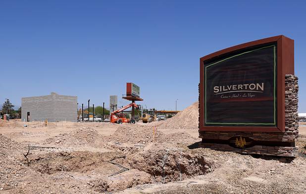 Construction is underway at Silverton Village, a $60 million dining and entertainment district under construction at Blue Diamond Road and Dean Martin Drive, Thursday, May 17, 2018.