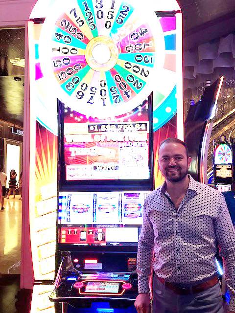 A Canadian tourist hit a $1.3 million jackpot while playing a Wheel of Fortune slot machine at the Cosmopolitan on Saturday, May 26, 2018.