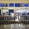 Shopping carts block an entrance to the Walmart Supercenter at 6464 N. Decatur Blvd. early Thursday, June 21, 2018. The store changed its hours in February from 24 hours a day to 6 a.m. to midnight. 