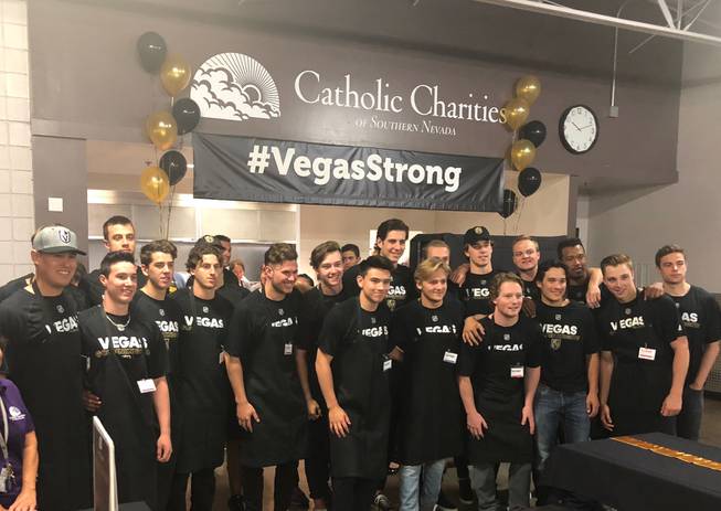 Golden Knights rookies Catholic Charities