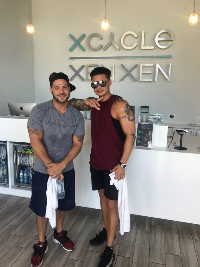 Ronnie Ortiz-Magro and DJ Pauly D at XCYCLE.
