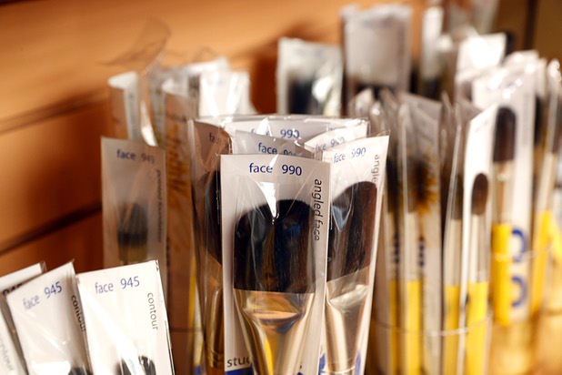 Makeup supplies are displayed at L Makeup Institute, a makeup school and cosmetic store, at Tivoli Village, 440 S. Rampart Blvd., Thursday, July 12, 2018.